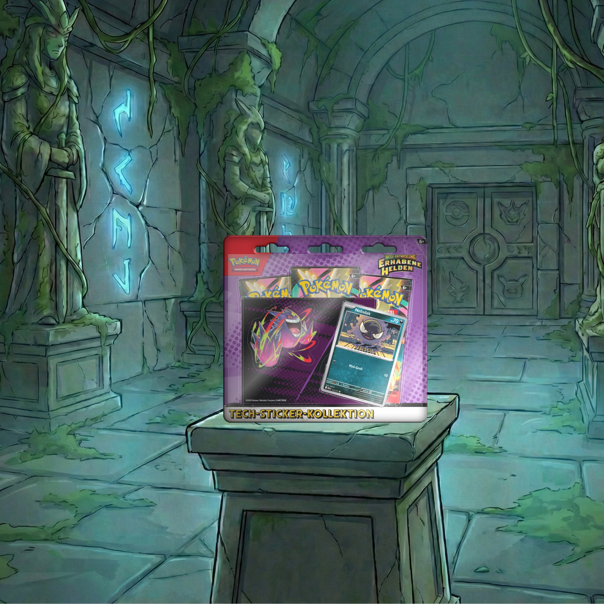 Pokemon Tech Sticker Kollektion: Mega Entwicklung - Erhabene Helden (Nebulak)